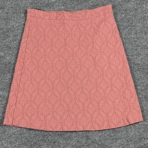 Margaret M Skirt Womens Large Coral Jacquard Textured Pull On Casual Canada